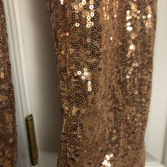 NWOT Boutique gold sequin pull on joggers - Picture 6 of 6